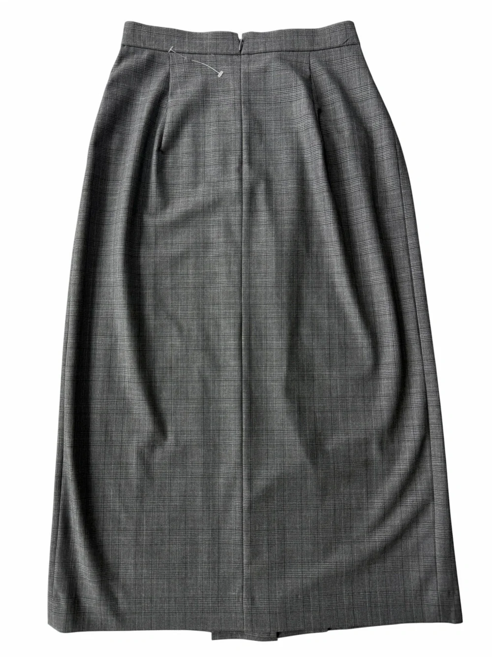 ✅ Uniqlo Gray Pleated Midi Skirt size S waist 26-27 in